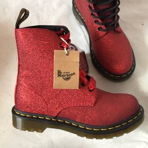 Red glitter dr martens